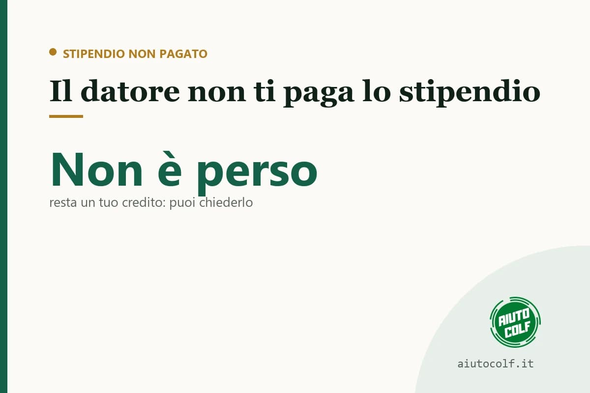 Il datore non ti paga: cosa fare per avere stipendio e arretrati