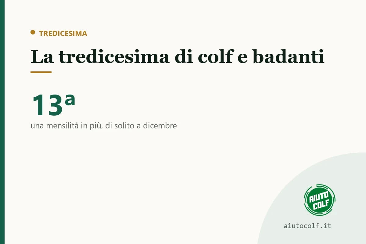 Tredicesima di colf e badanti: quando spetta e come si calcola